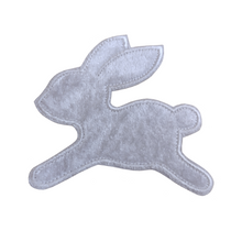Motif Patch Plush Velvet Bunny Rabbit Silhouette