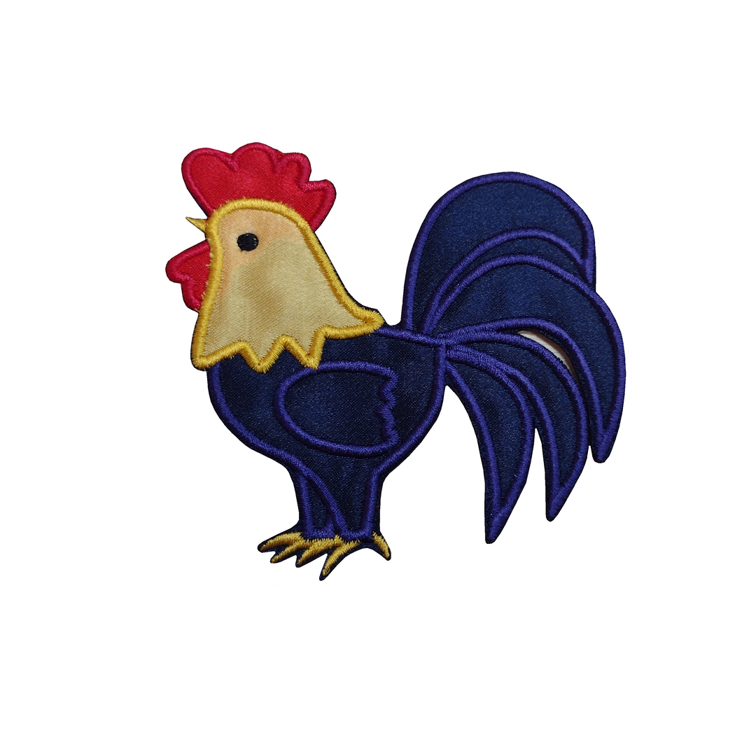 Motif Patch Rooster Chicken