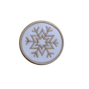 Motif Patch Round Cute Snowflake
