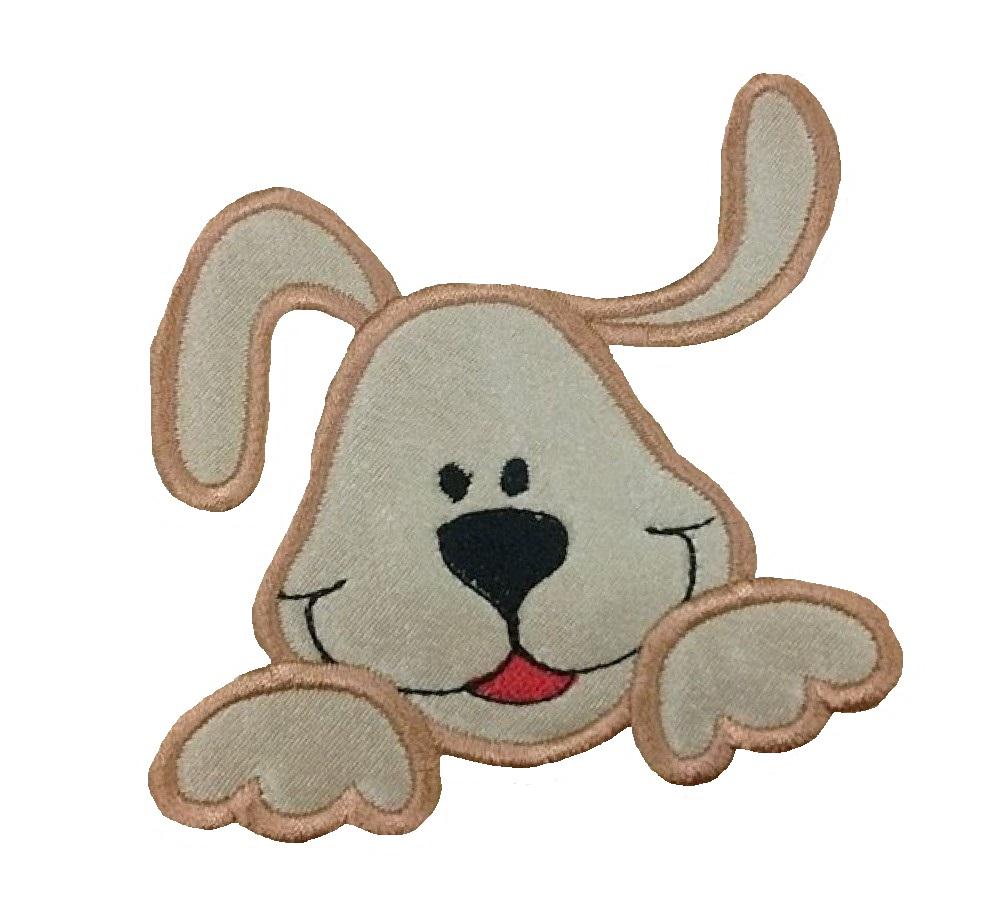 Motif Patch Cute Floppy Ear Puppy Dog