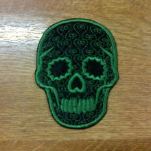 Motif Patch Swirly Patterned Skull Day of the Dead Style A