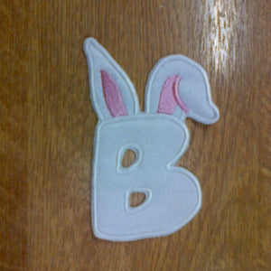 Motif Patch Font 21 Cute Bunny Rabbit Ears Letters