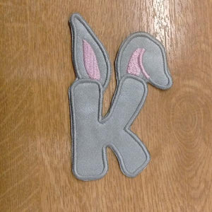 Motif Patch Font 21 Cute Bunny Rabbit Ears Letters