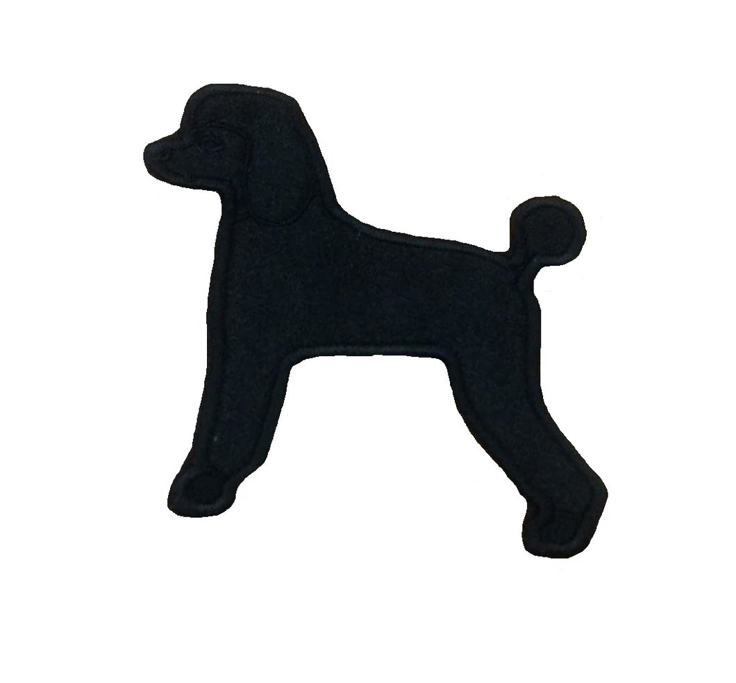 Motif Patch Poodle Dog Shadow Silhouette