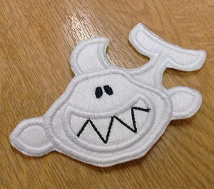 Motif Patch Cute Smilling Cartoon Shark