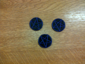 Motif Patch Mini 1" Pentacle Pentogram Pentagram