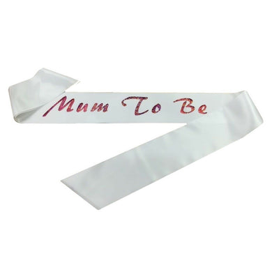 1 x Luxury Personalised Text Satin Sash Nappy Safety Pin