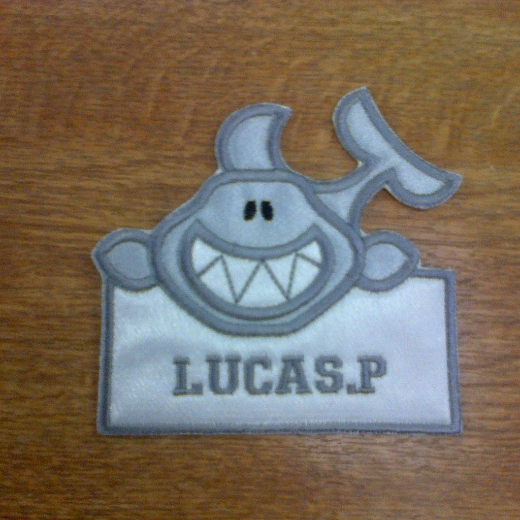 Motif Patch Personalised Name Smilley Shark