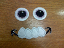 Motif Patch F02 Toy Doll Making Monster Face Eyes Mouth