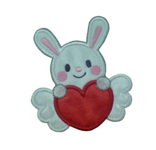 Motif Patch Cute Valentine Heart Bunny Rabbit
