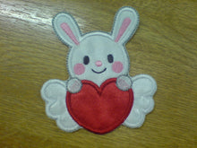 Motif Patch Cute Valentine Heart Bunny Rabbit