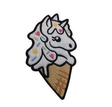 Motif Patch Cute Kawaii Unicorn Cone