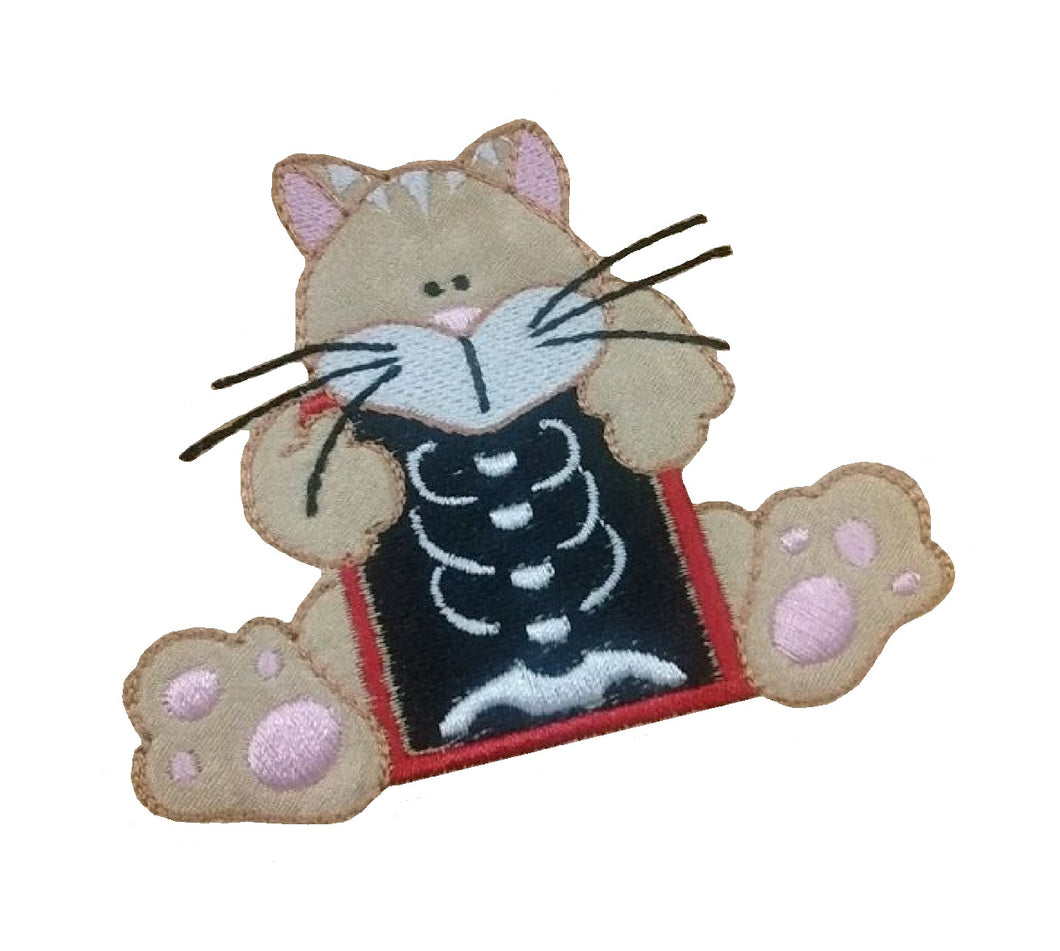 Motif Patch Cute X Ray Cat