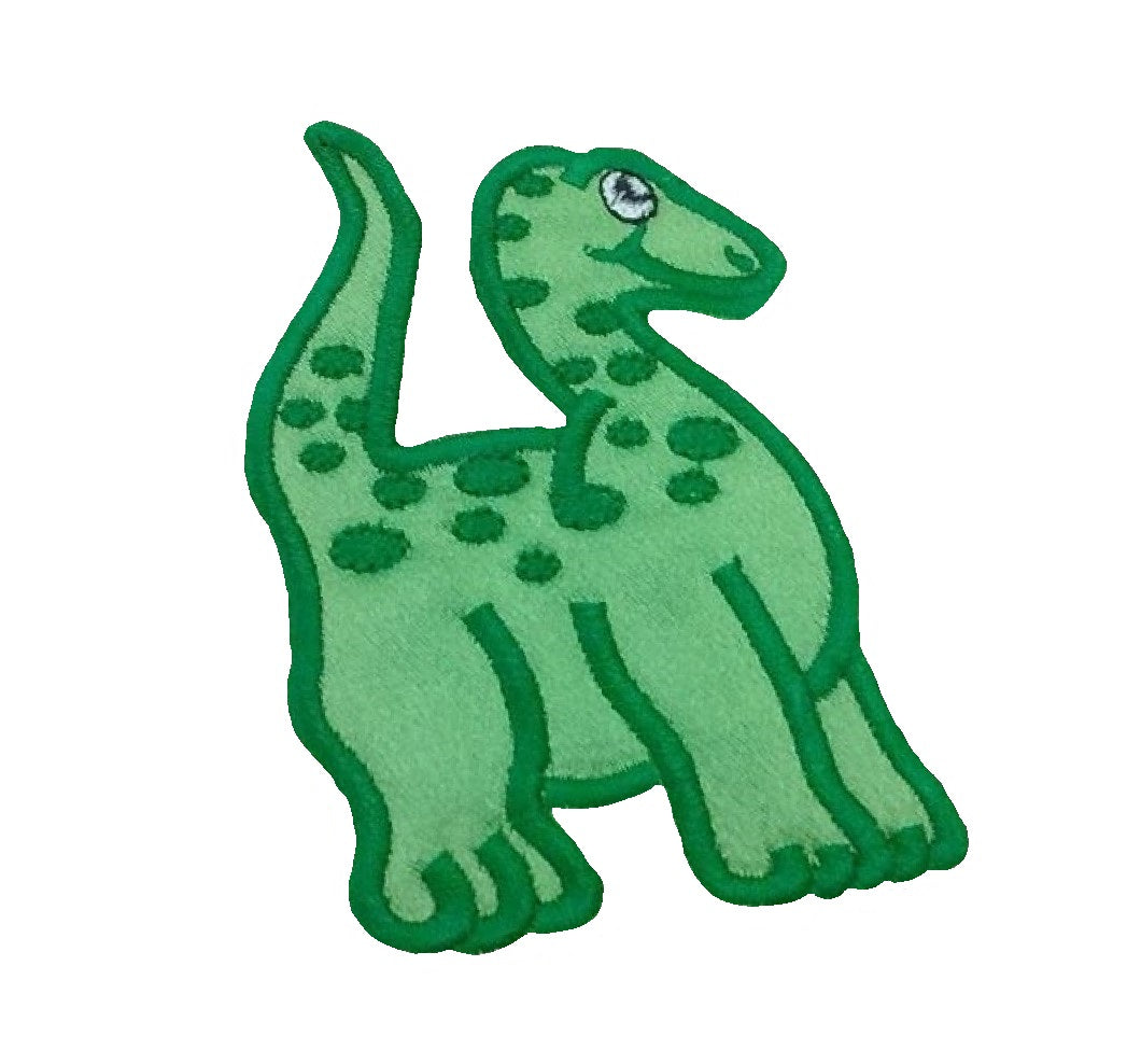Motif Patch Cute 2 Tone Cartoon Brachiosaurus Freckle Dinosaur