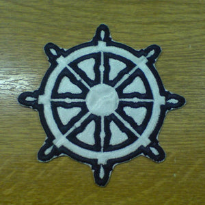 Motif Patch Nautical Ship Wheel