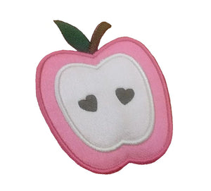Motif Patch Cute Heart Pip Apple