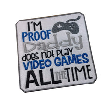 Motif Patch Funny Geek Daddy Gamer Baby Tile