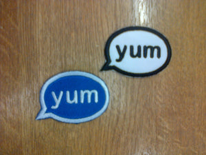 Motif Patch Cute Kawaii Speech Bubble YUM