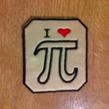 Motif Patch Maths Science NERD I Love Pi Symbol