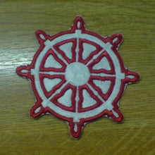 Motif Patch Nautical Ship Wheel