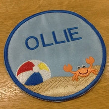 Motif Patch Personalised Name Sandy Beach Theme