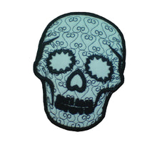 Motif Patch Swirly Patterned Skull Day of the Dead Style A