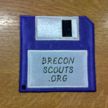 Motif Patch Personalised Text Name Retro Floppy Disc