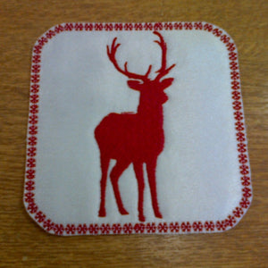 Motif Patch Christmas Stag Tile Style B