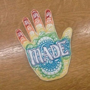 Motif Patch Henna Style Hand Handmade Typography