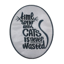 Motif Patch Large Time Spent with Cats Typography