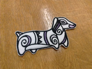 Motif Patch Abstract Animal Dog