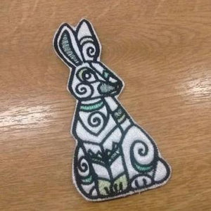 Motif Patch Abstract Animal Rabbit