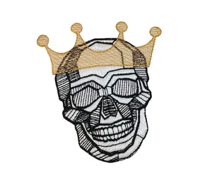 Motif Patch King Crown Skull