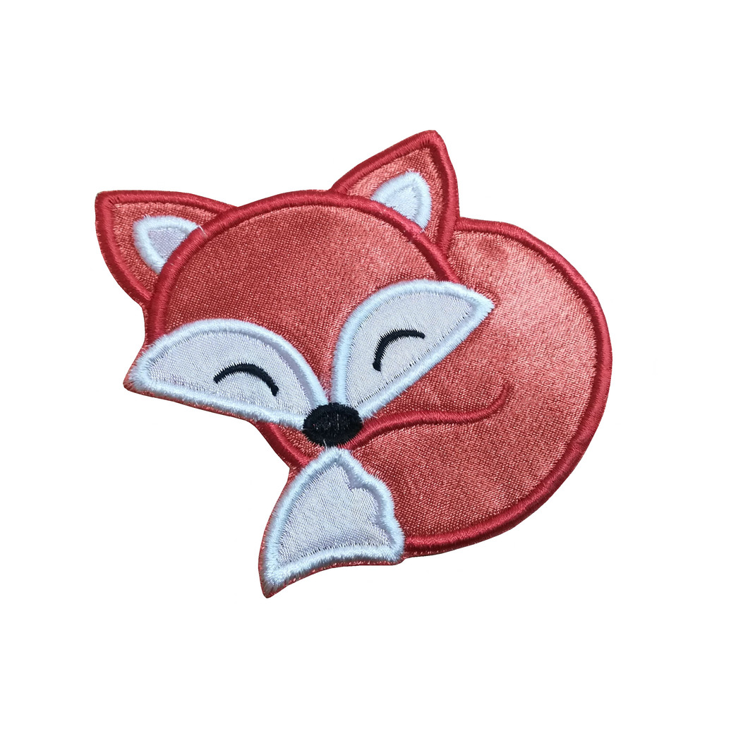 Motif Patch Cute Sleeping Fox