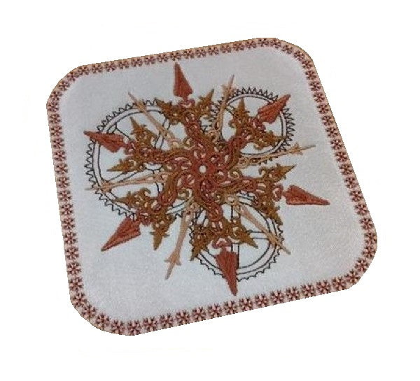 Motif Patch Steampunk Cog Snowflake Tile