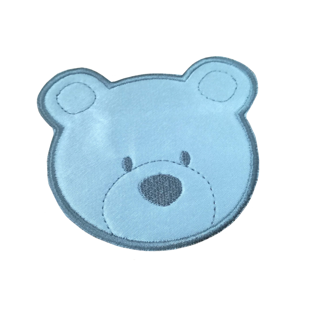1 x Motif Patch Cute 2 Tone Teddy Bear Face