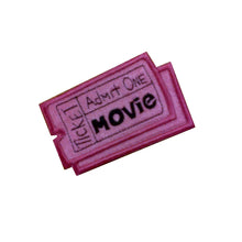 Motif Patch Retro Cinema Movie Tickets