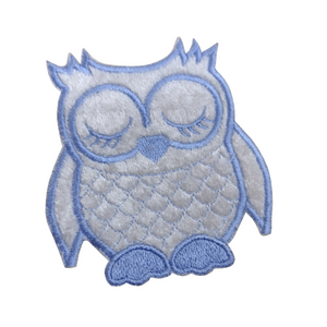 Motif Patch 2 Tone Plush Velvet Owl
